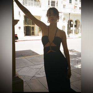 Zara black cut out dress.